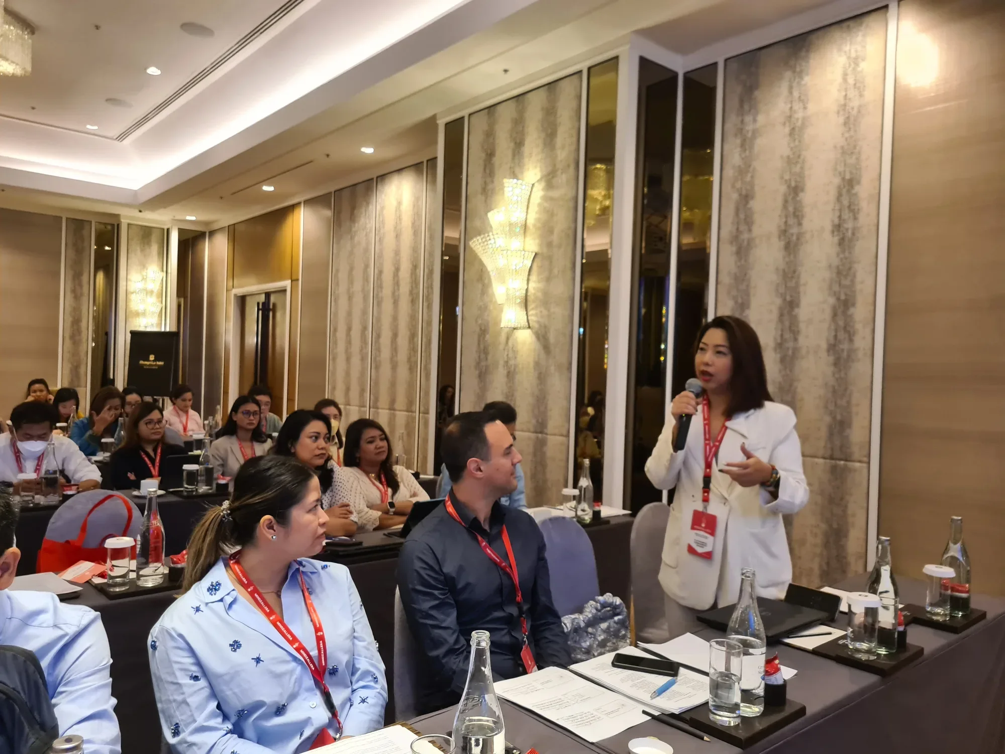 Speaker addressing delegates at a masterclass